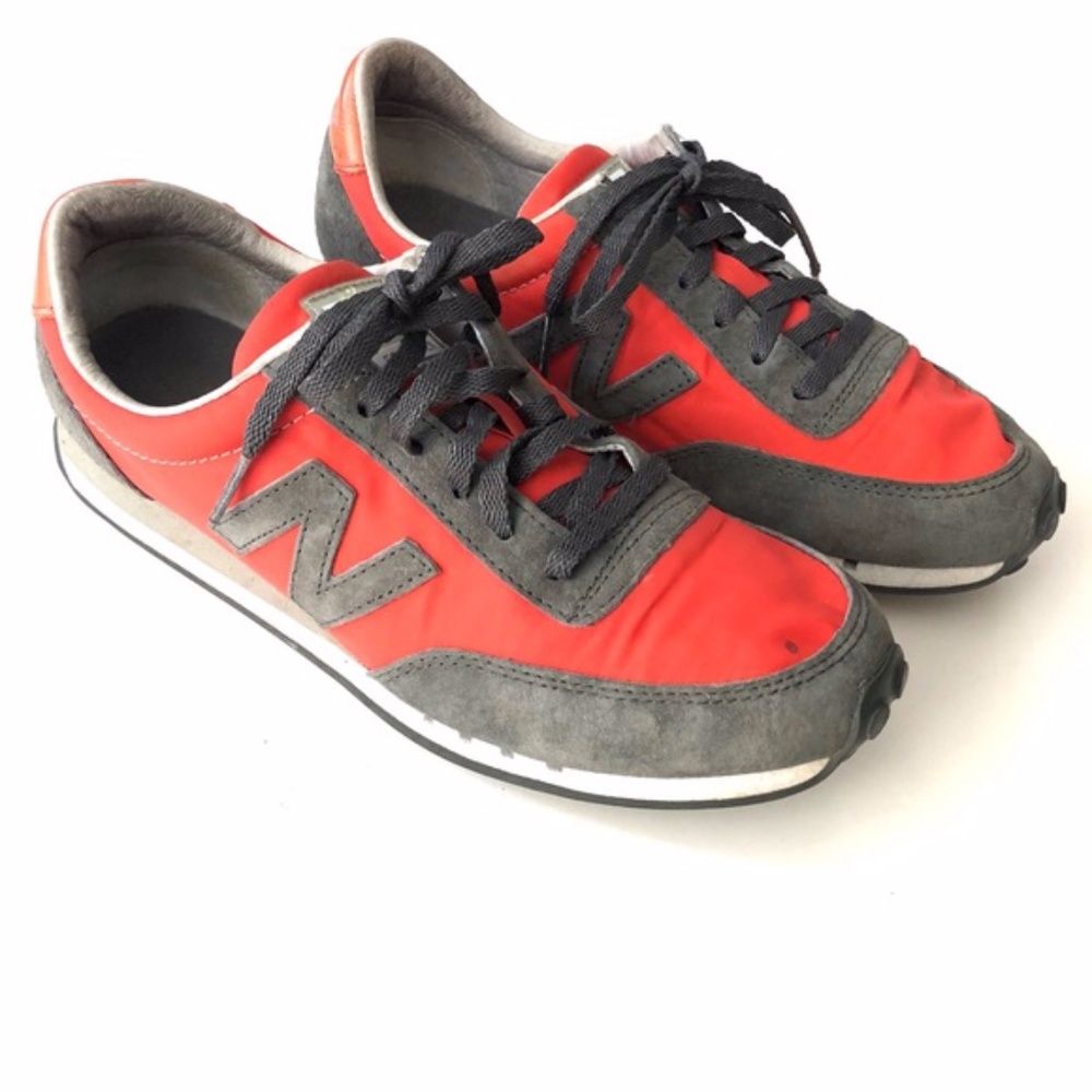 New Balance Orange Gray Running Sneakers.